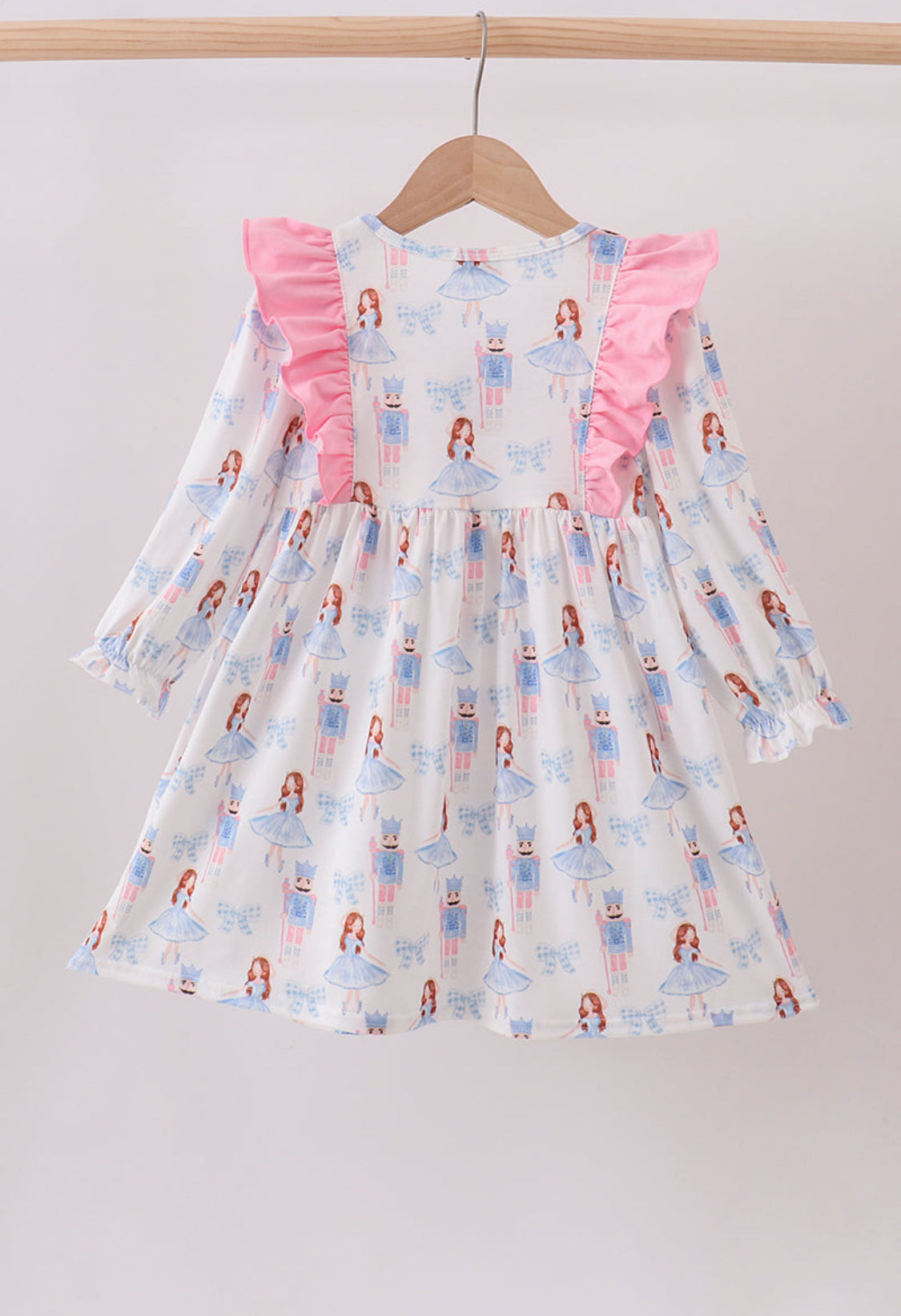 Pink Bow Nutcracker Ruffle Dress