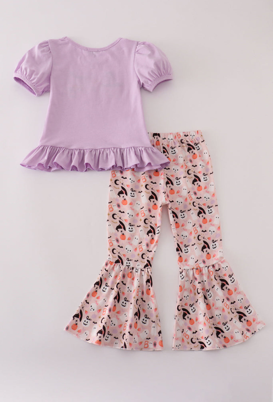 Purple French Knot Girl’s Pants Set