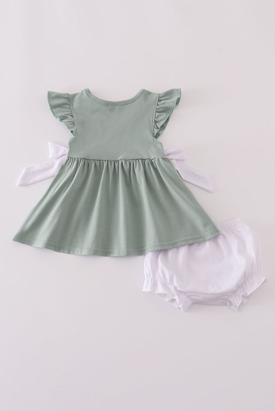 Sage Ruffle Girl’s Bloomer Set