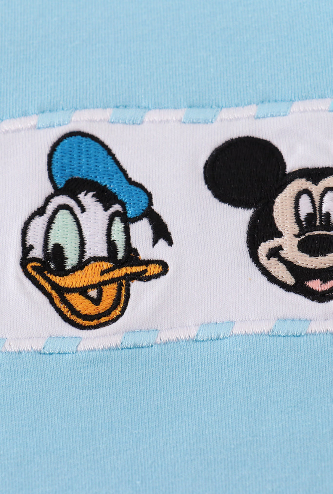Blue Character Embroidery Boy’s Romper