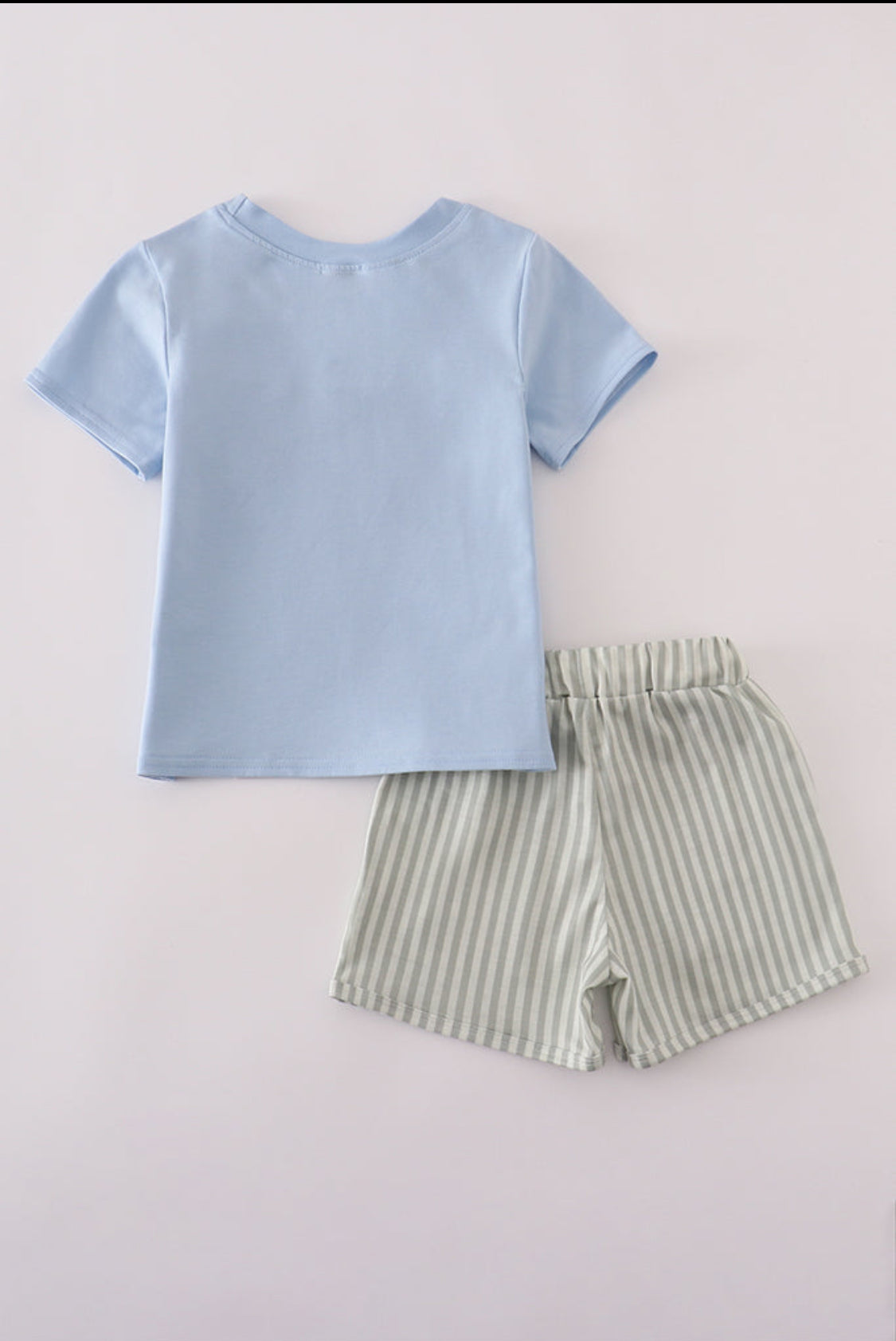 Blue Stripe Pocket Boy’s Short Set