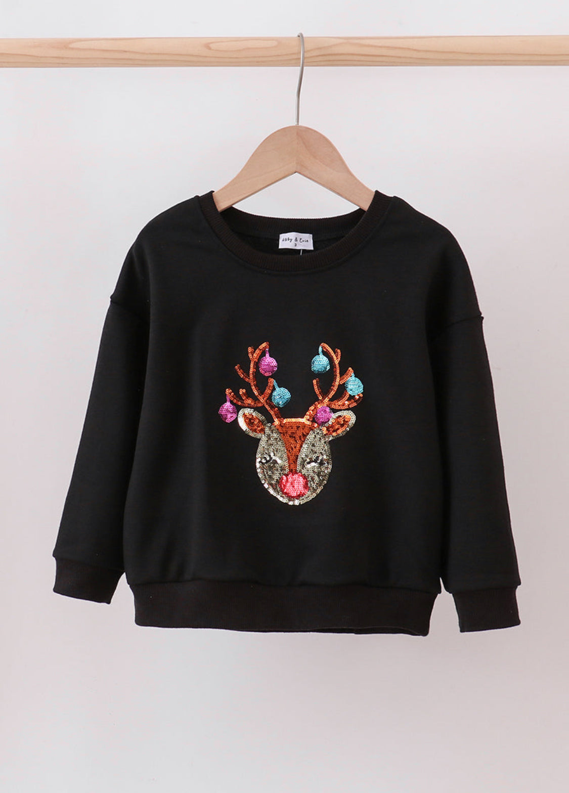 MOMMY & ME!!!! Black Reindeer Mom & Me Fleece Sweatshirts