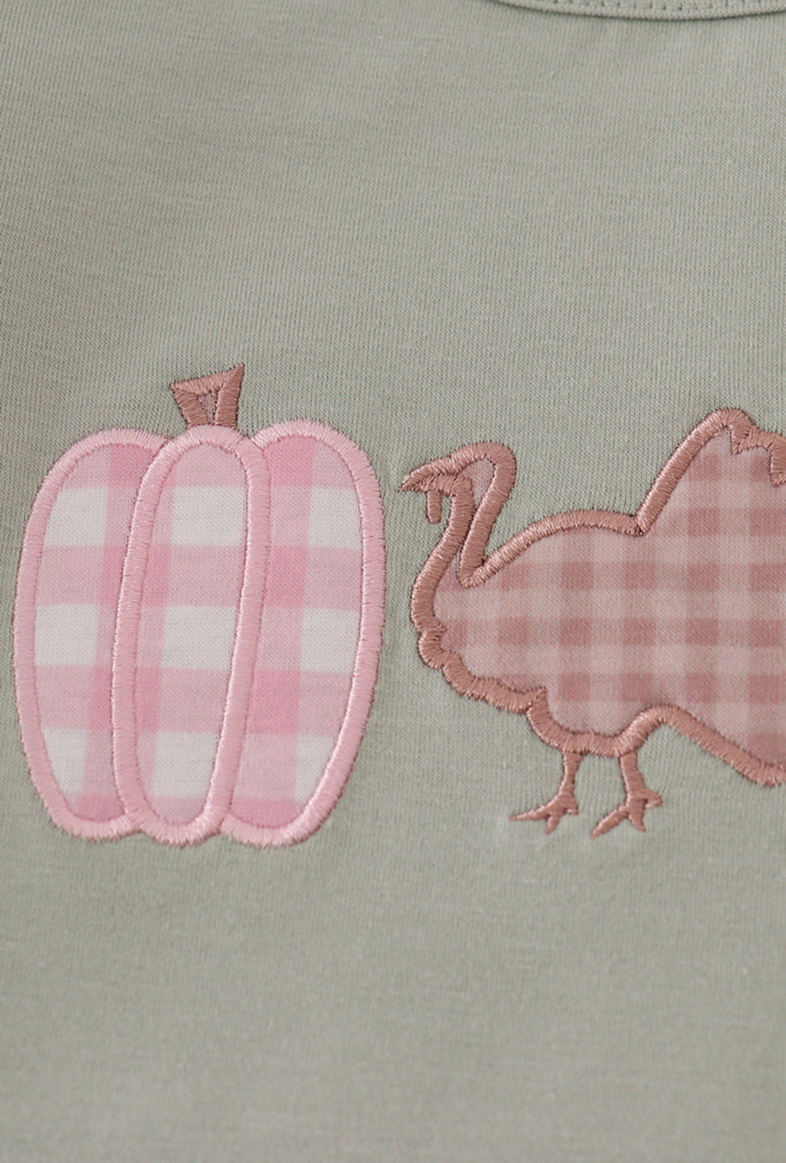 Sage Pumpkin Turkey Applique Skort Set