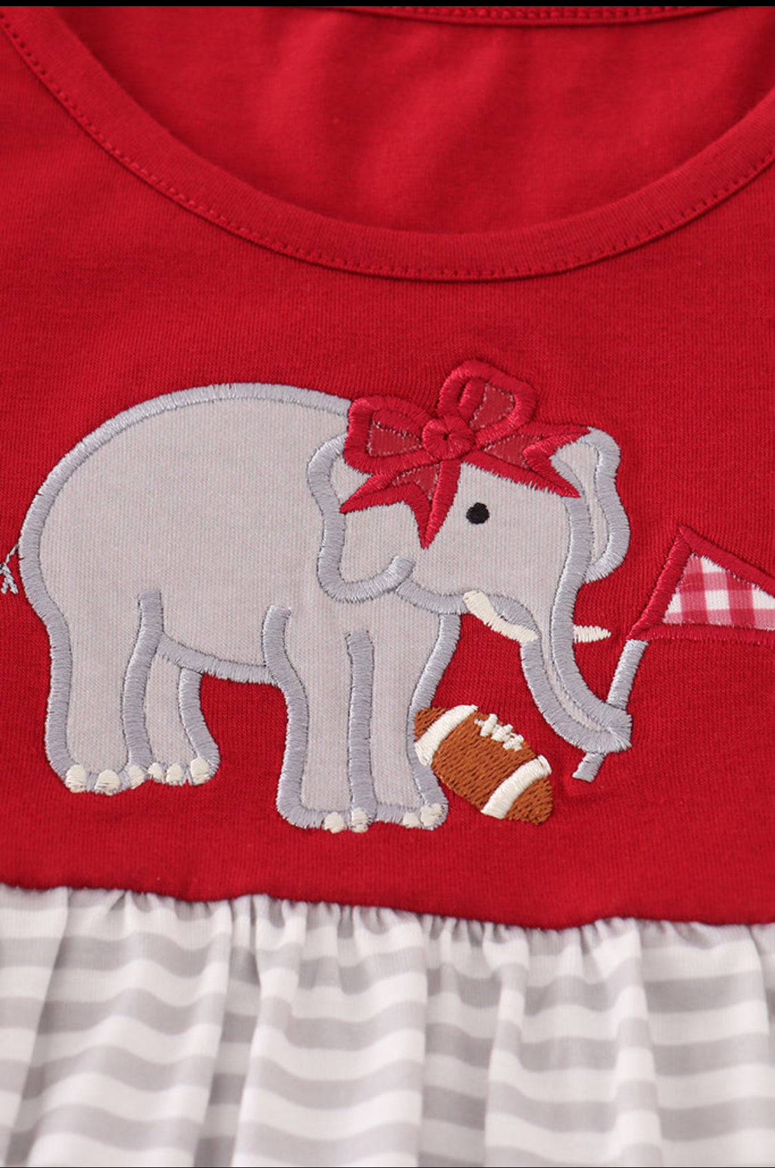 Alabama Roll Tide Elephant Appliqué Stripe Dress