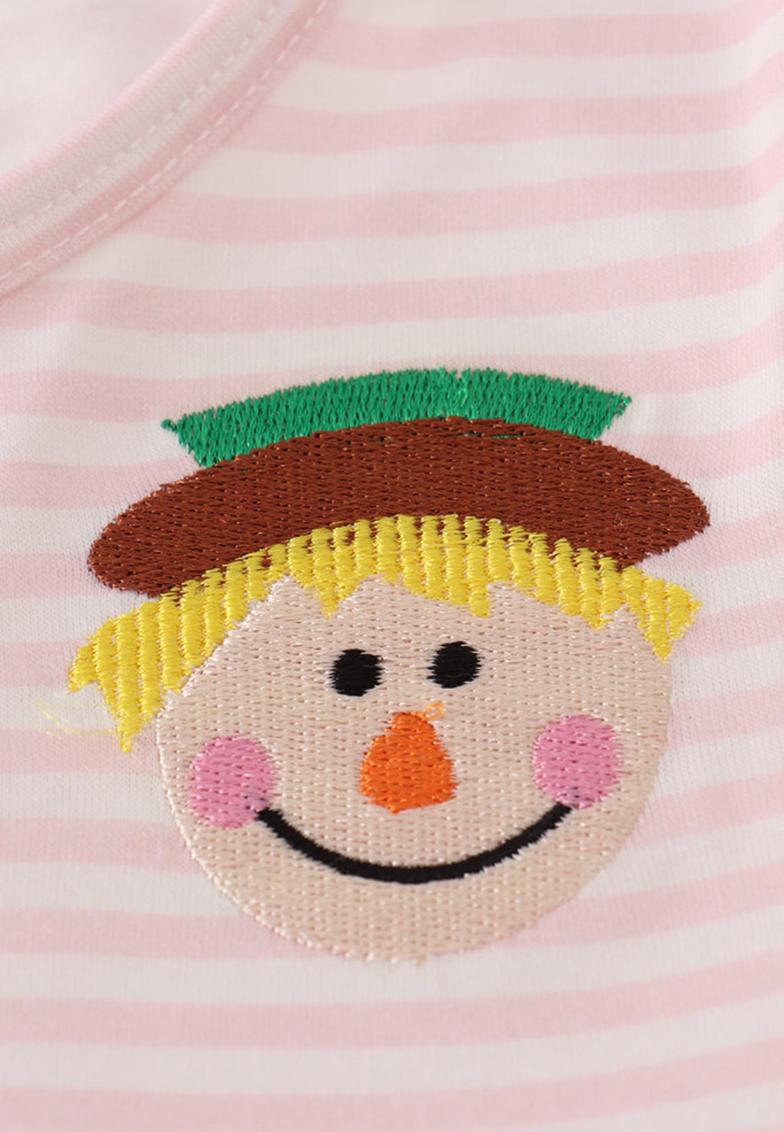 Scarecrow Embroidery Stripe Dress