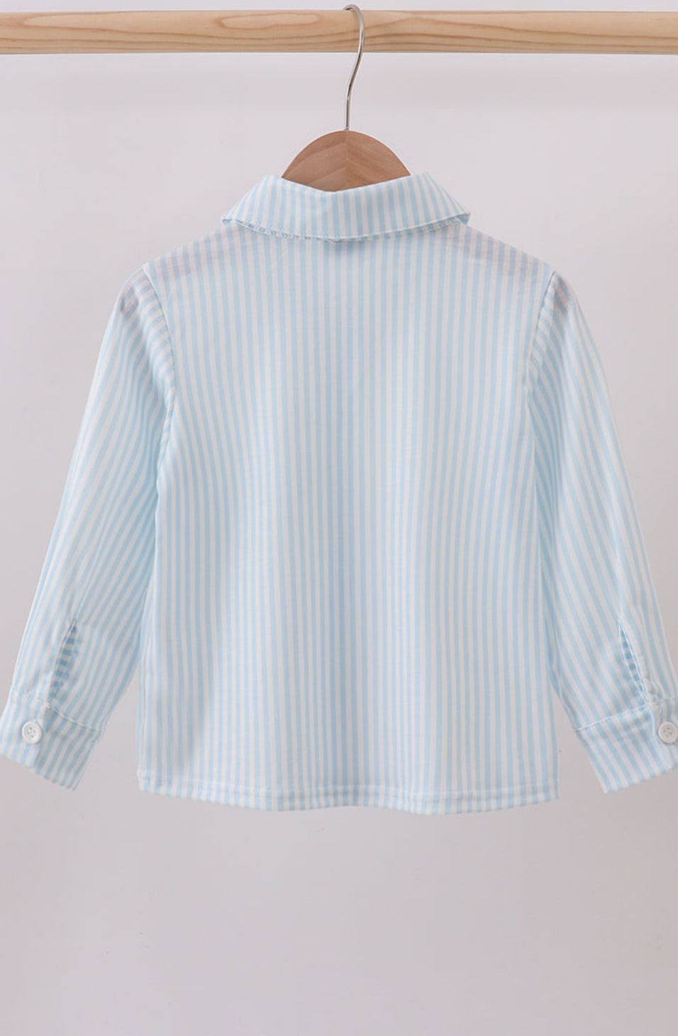 Christmas Tree Embroidery Boy’s Button Down Top
