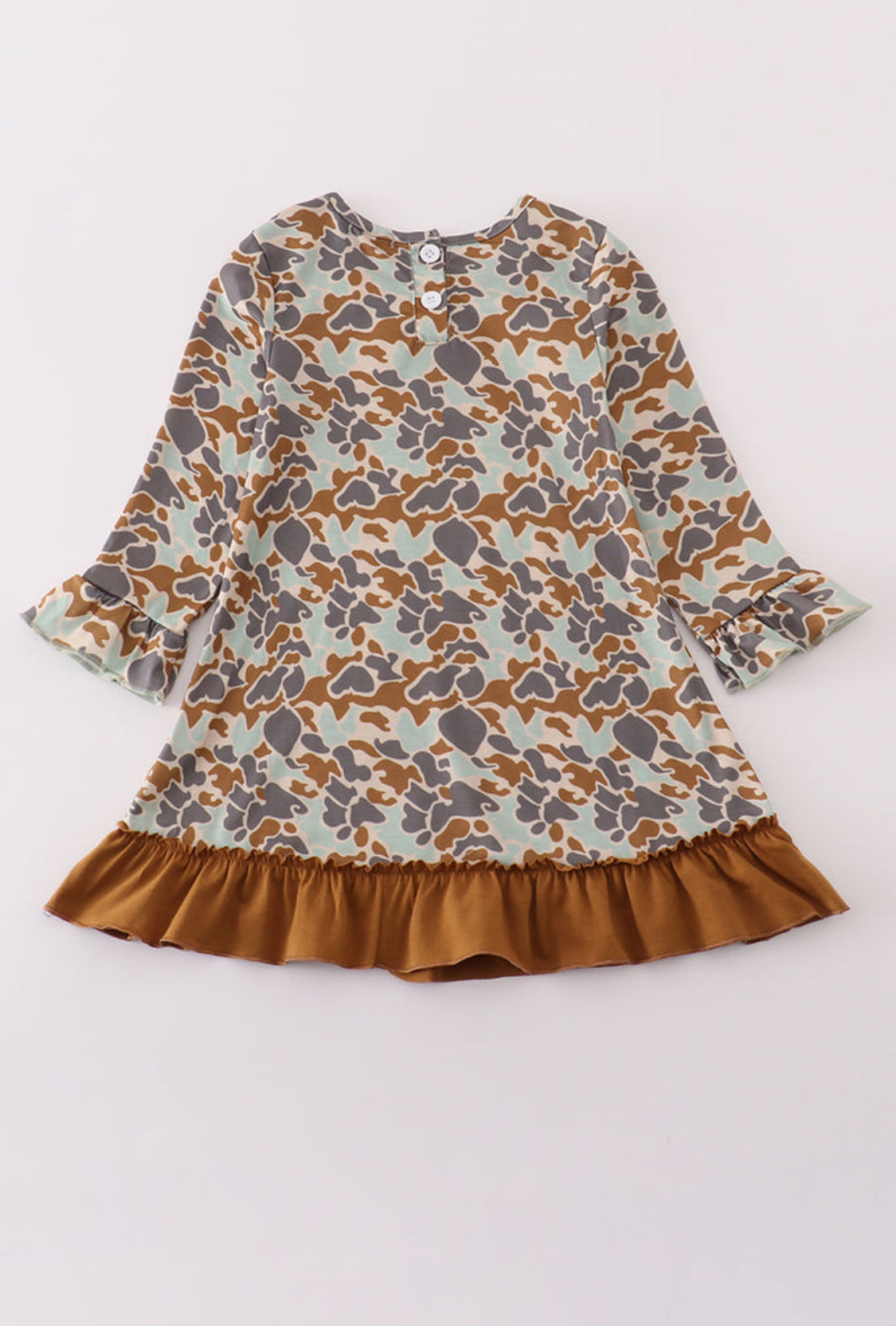 Halloween Camouflage Appliqué Ruffle Dress