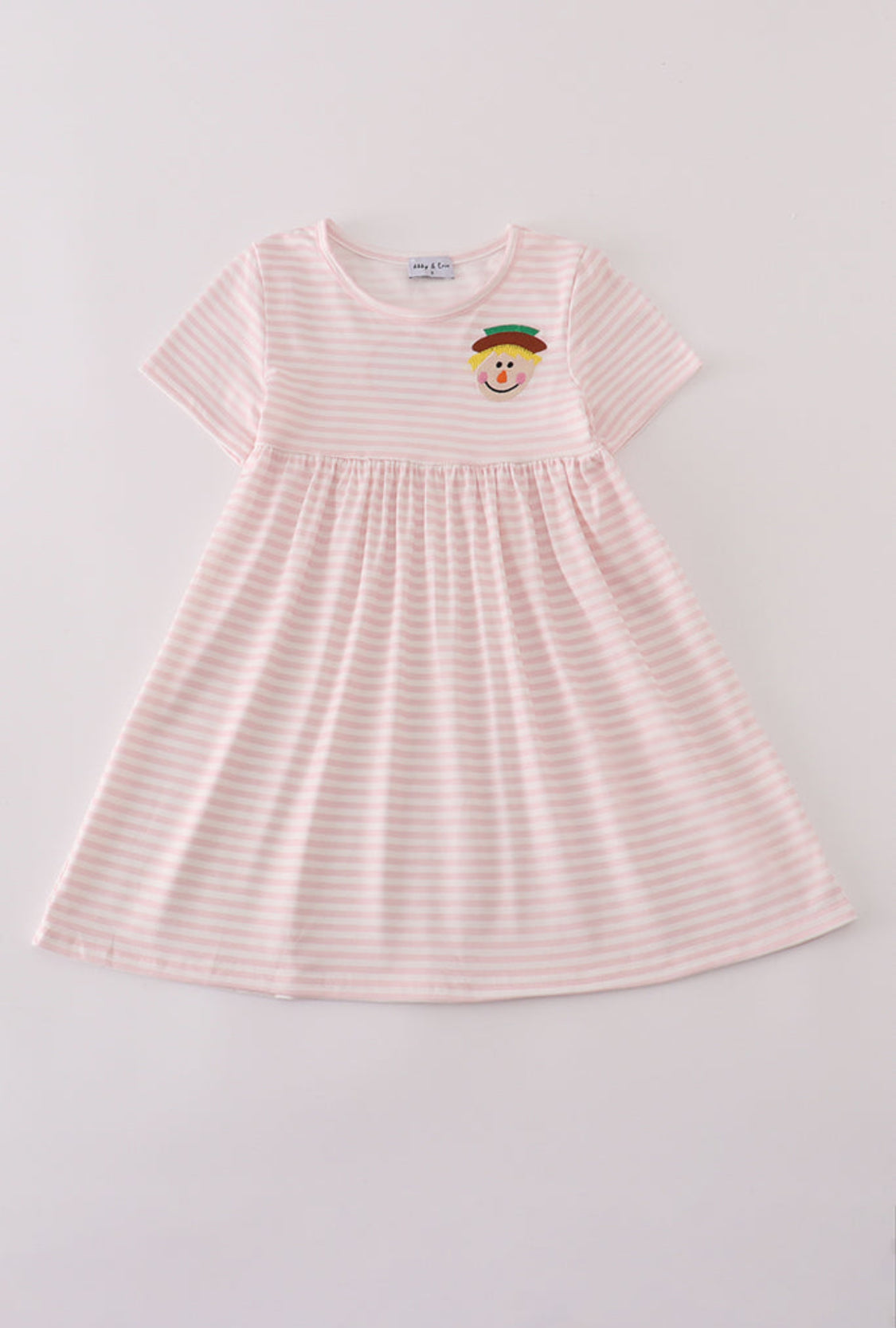 Scarecrow Embroidery Stripe Dress