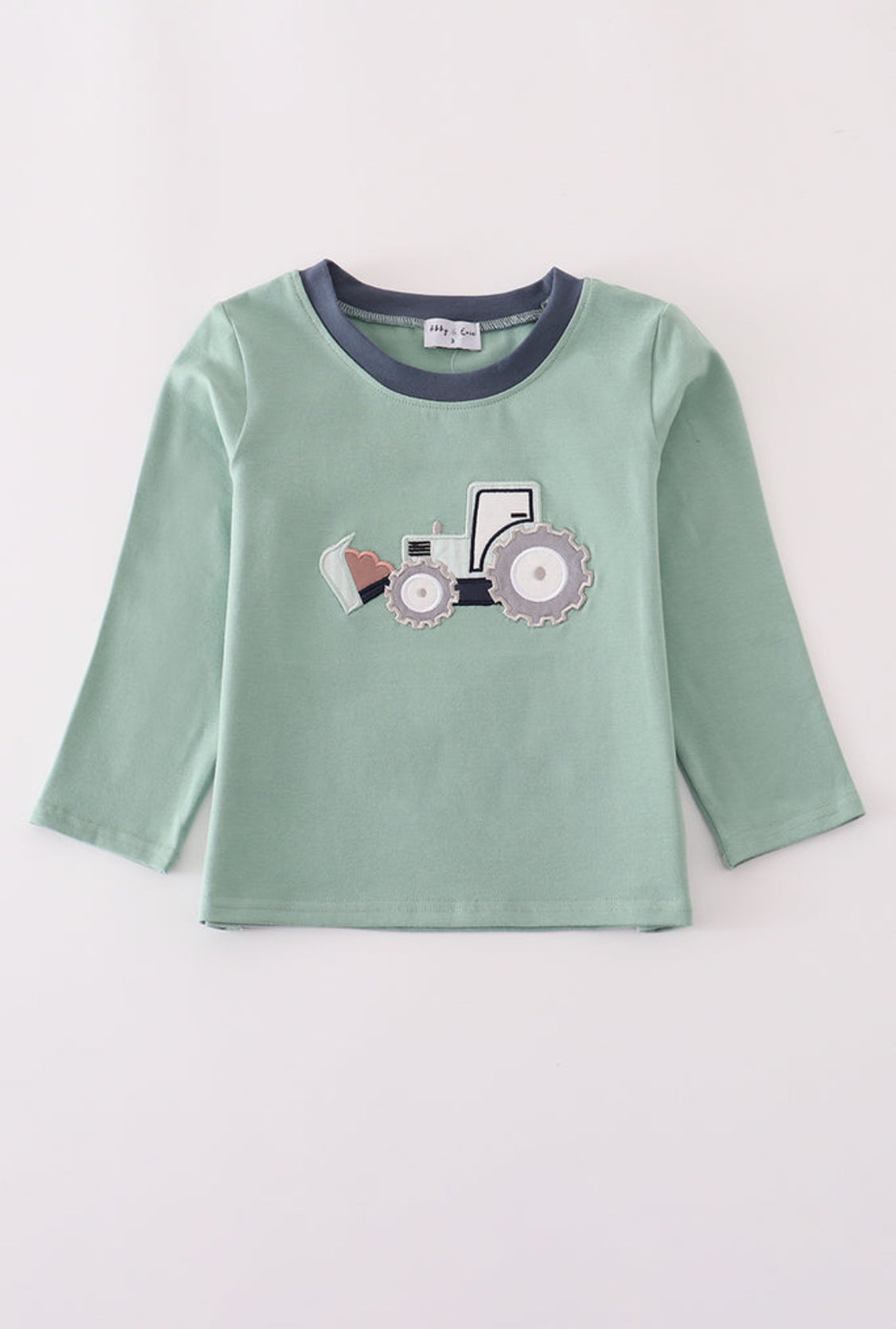 Blue Excavator Appliqué Boy’s Top