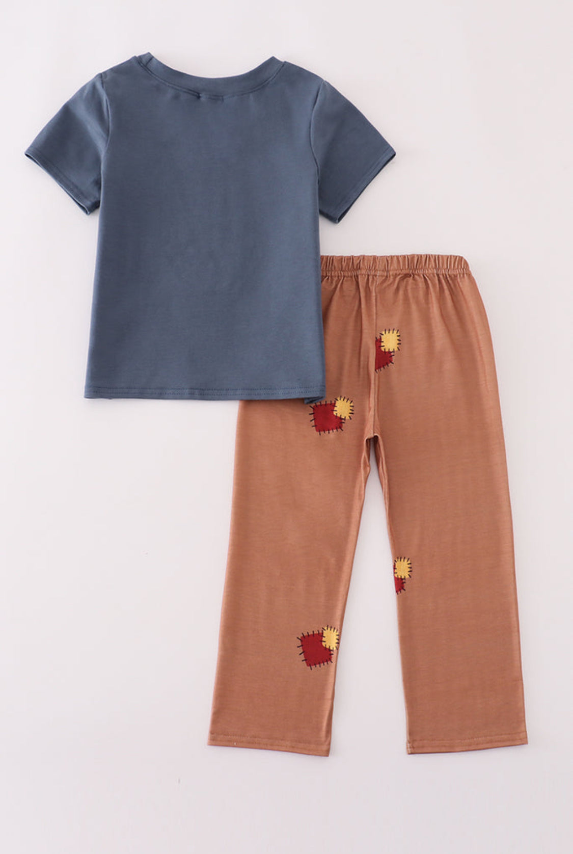 Navy Scarecrow Appliqué Boy’s Pants Set