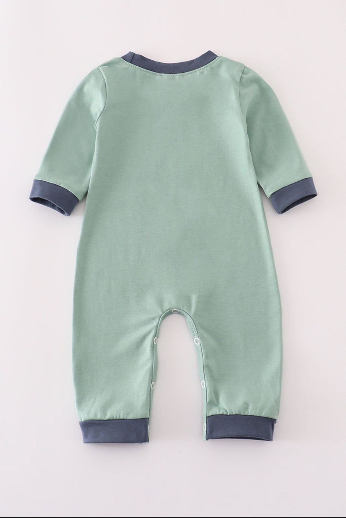 Blue Excavator Appliqué Boy’s Romper