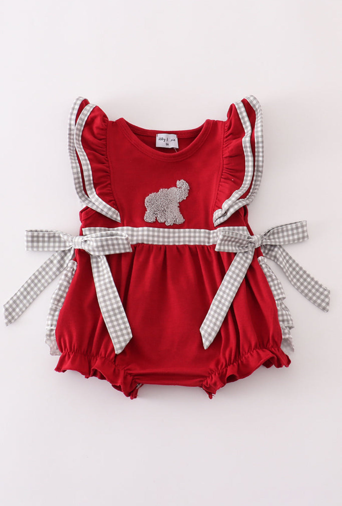 Alabama Elephant French Knot Ruffle Girl’s Bubble