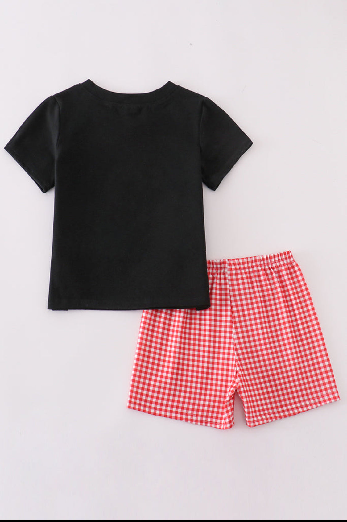 Black Monster Truck Embroidery Boy’s Shorts Set