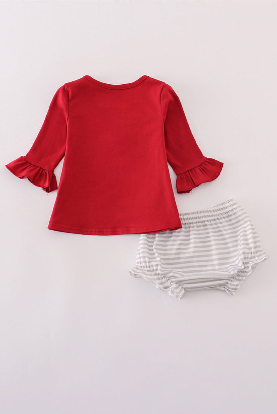 Alabama Roll Tide Elephant Appliqué Stripe Girl’s Bloomer Set
