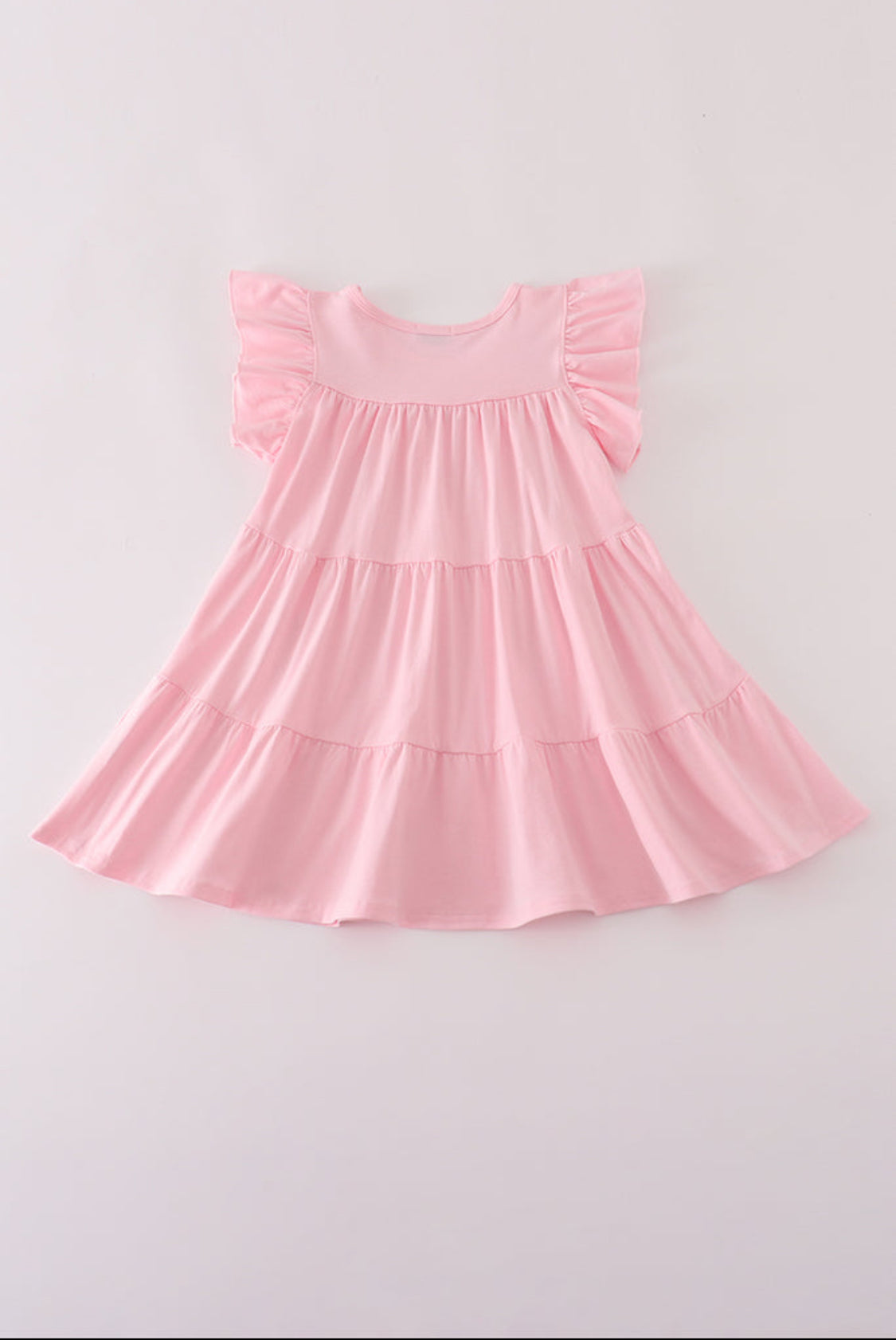 Pink Ghost Pumpkin Sequin Ruffle Dress