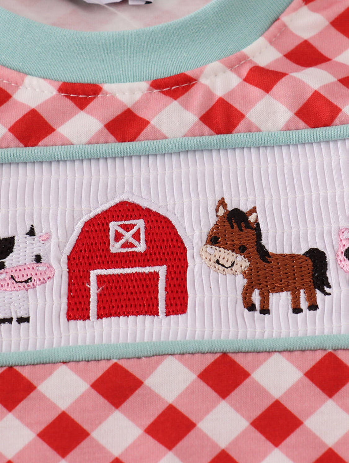 Red Farm Smocked Boy’s Romper