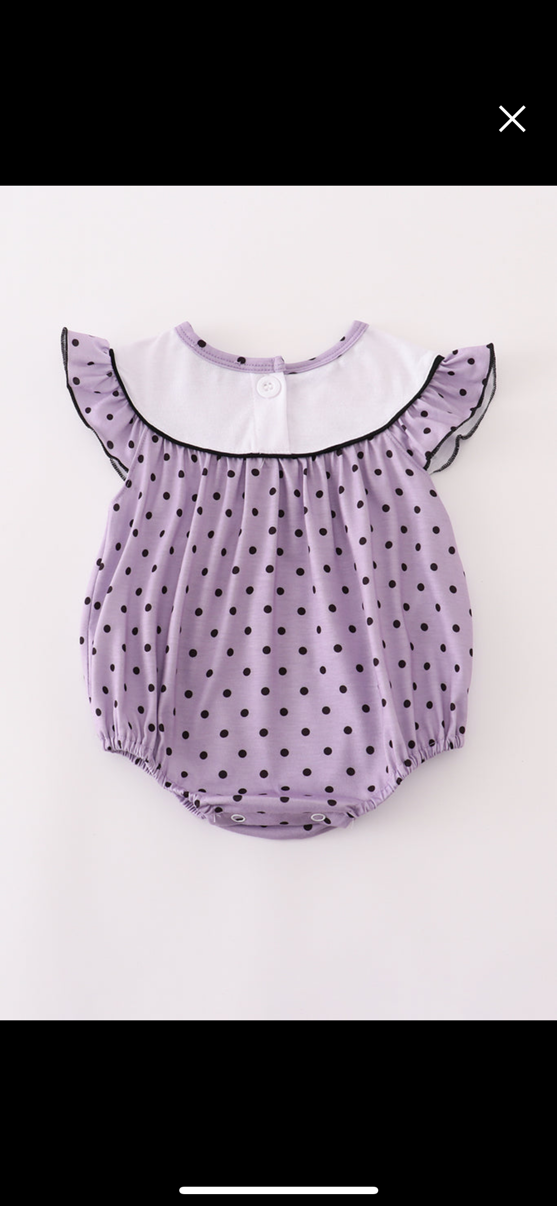 Purple Halloween Dot Witch Embroidery Bubble