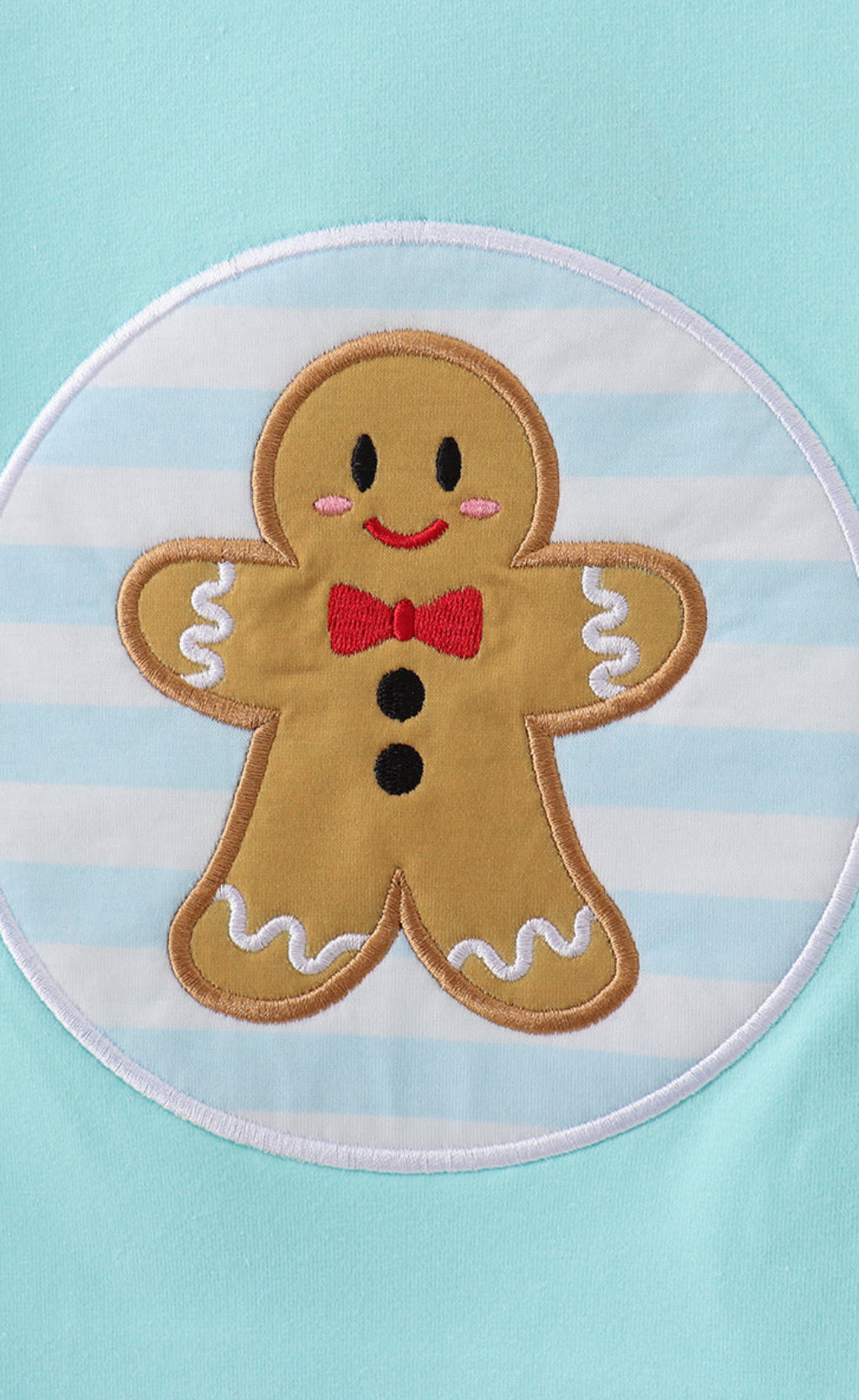 Blue Gingerbread Appliqué UNISEX Top