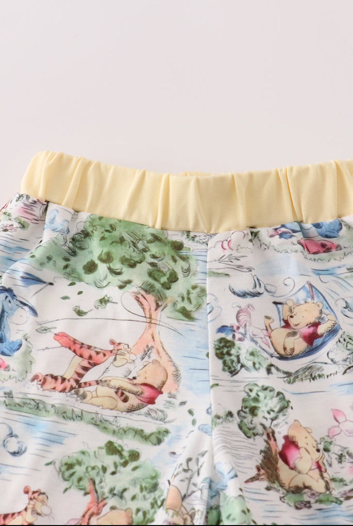 Yellow Character Print Boy’s Short Set
