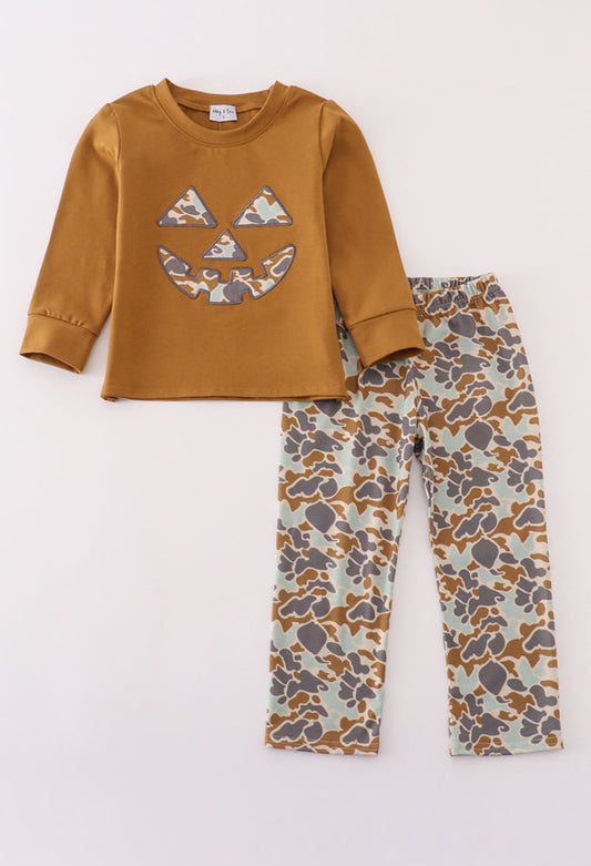 Halloween Camouflage Appliqué Boy’s Pants Sets