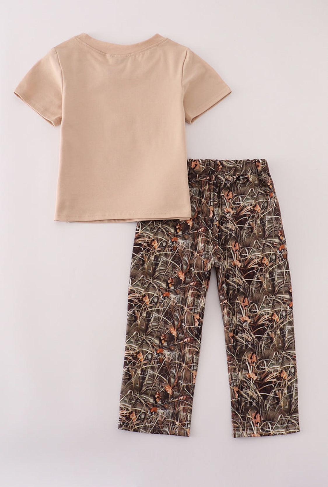 Camouflage Hound Embroidery Boy’s Pants Set