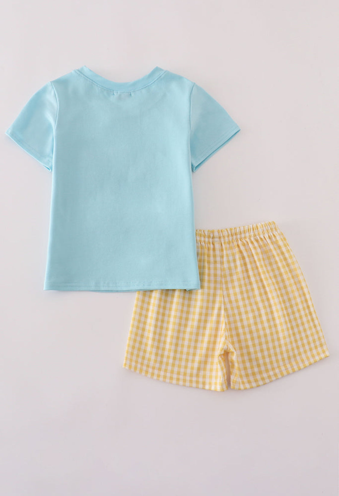 Blue Animals Appliqué Boy’s Short Set