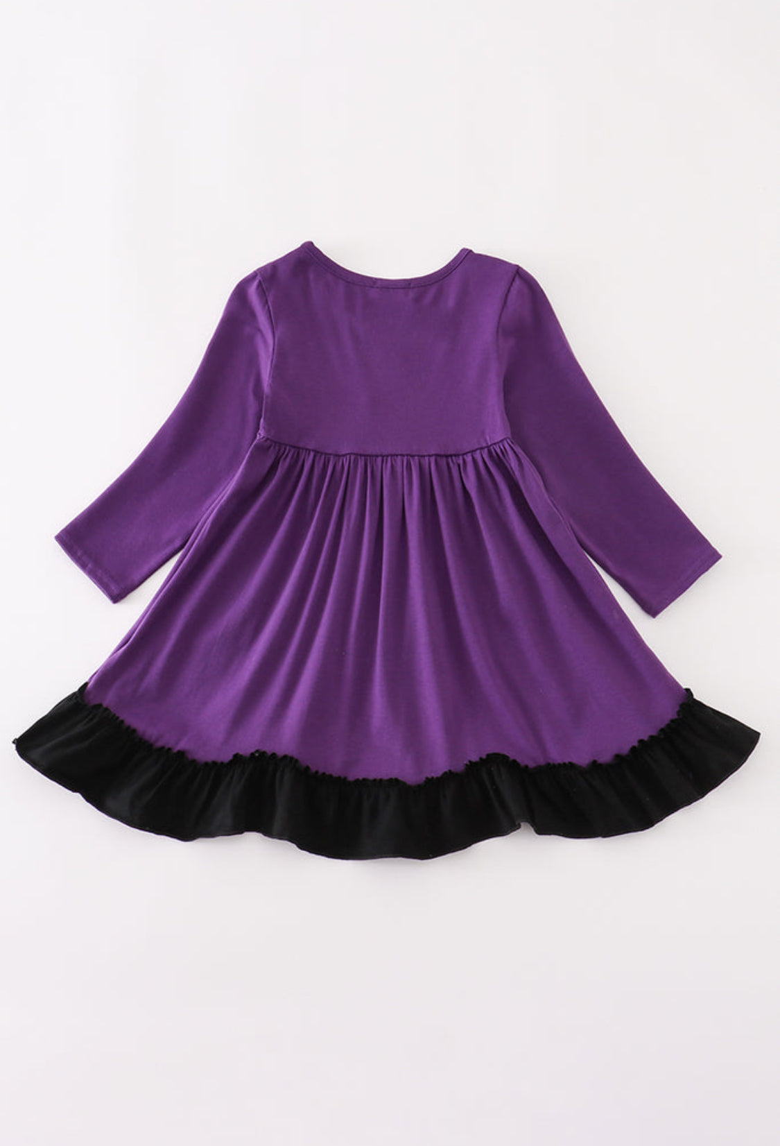 Purple Halloween Witch Appliqué Dress