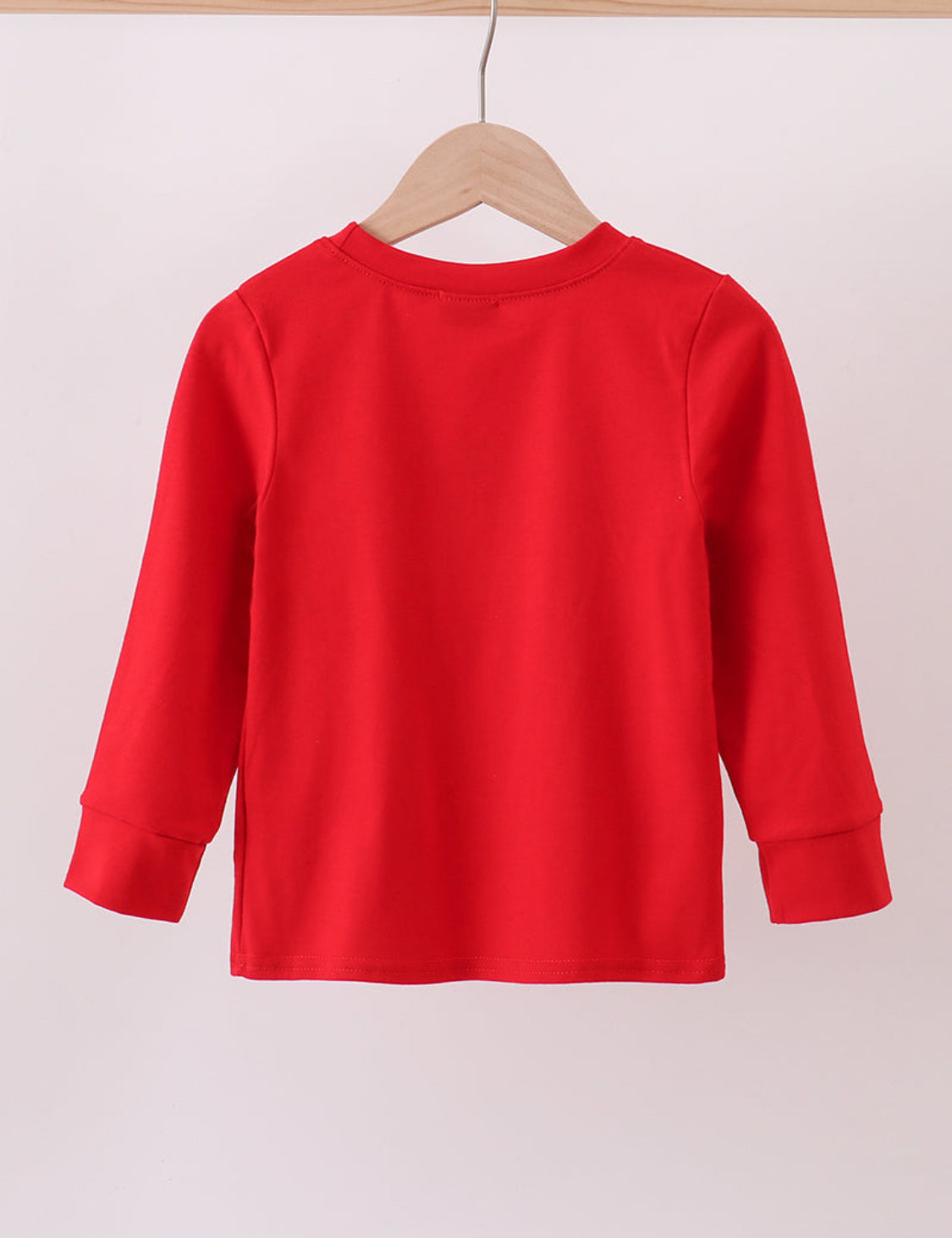 Red Christmas Tree Reindeer Smocked Top