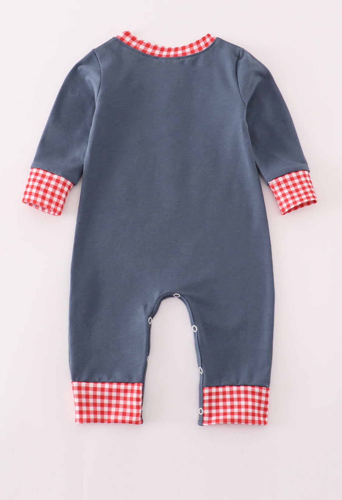 Navy Character Embroidery Boy’s Romper