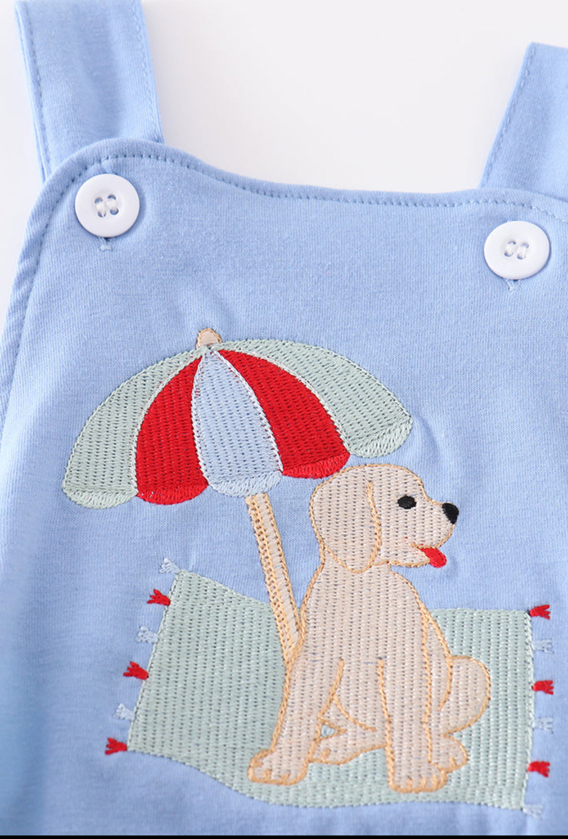 Blue Beach Puppy Embroidery Boy’s Bubble