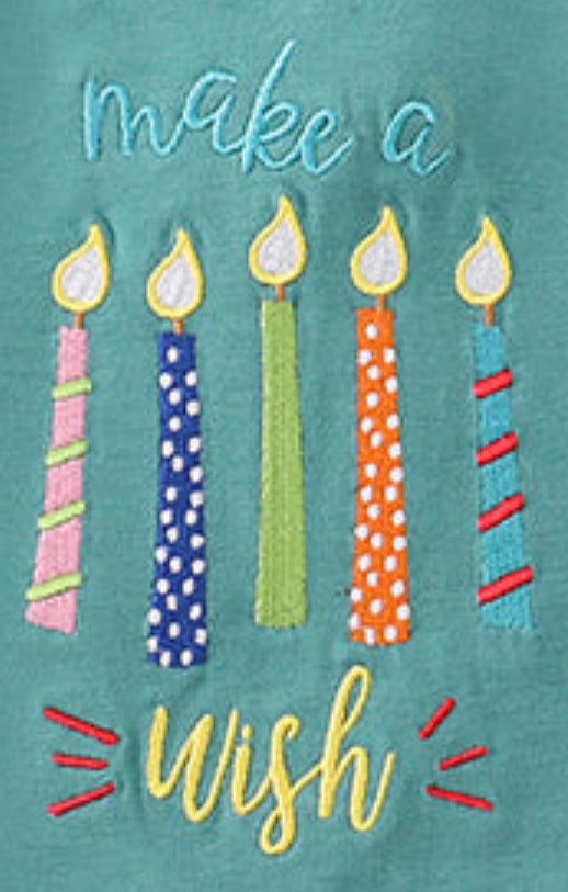 Green Happy Birthday Embroidery Boy’s Top