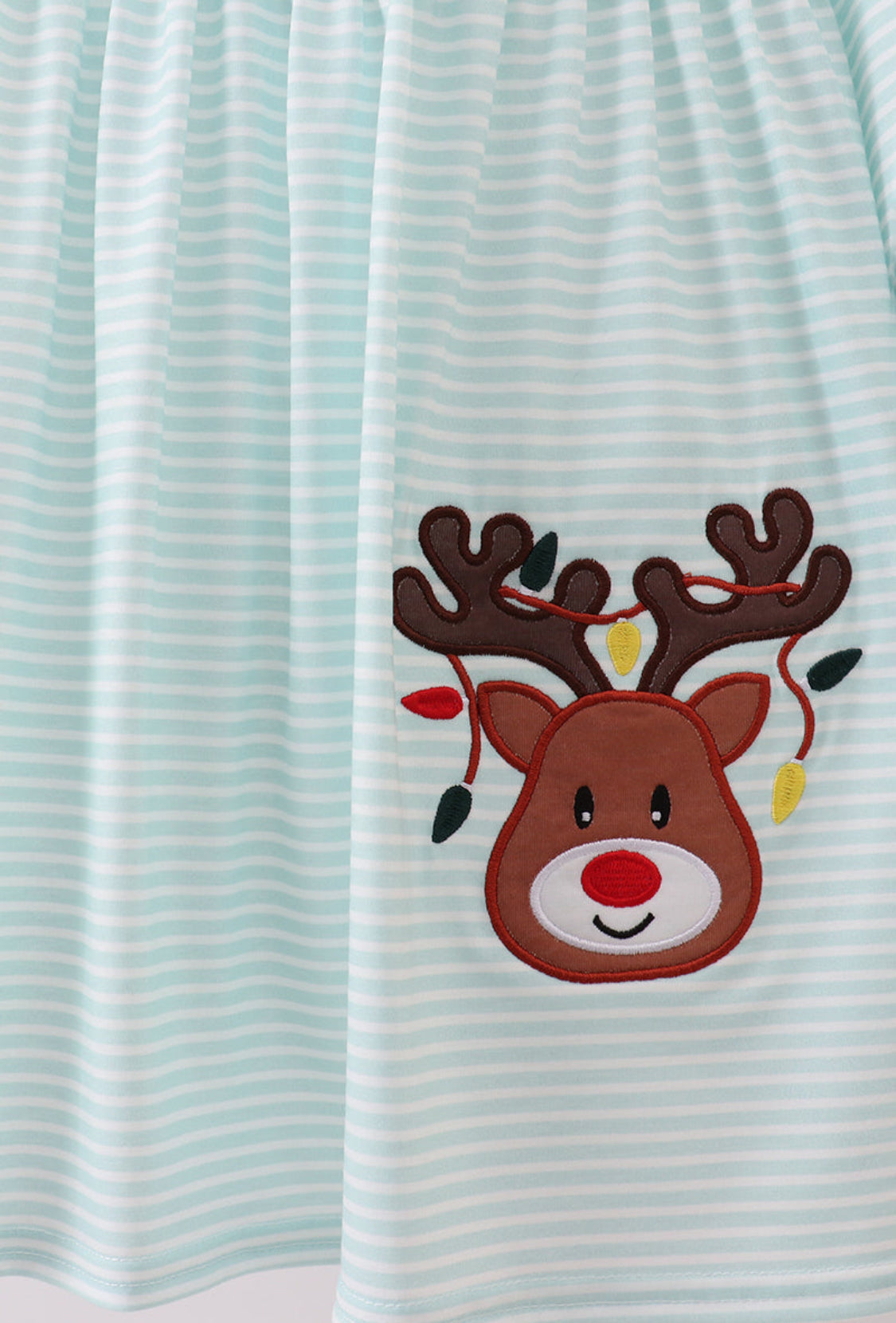 Blue Reindeer Stripe Dress