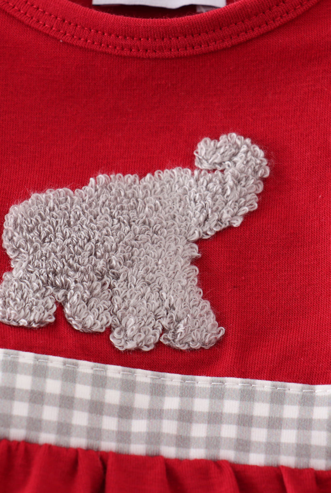 Alabama Elephant French Knot Ruffle Short Set