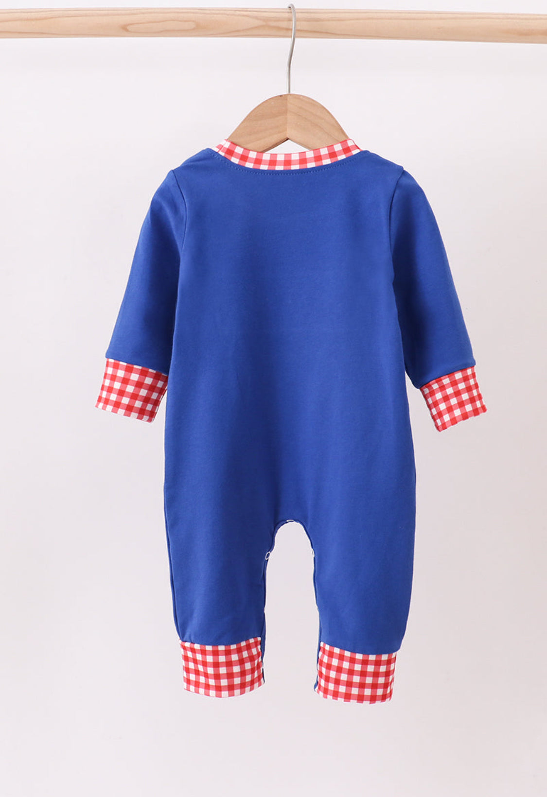 Blue Character Embroidery Boy’s Romper