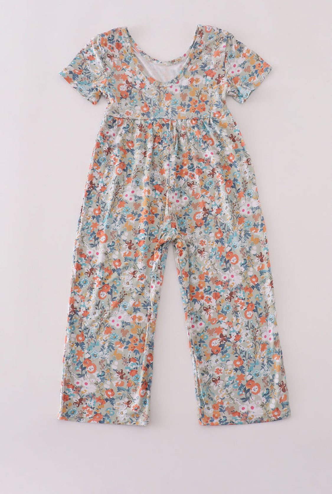 Vintage Bloom Bamboo Girl’s Jumpsuit