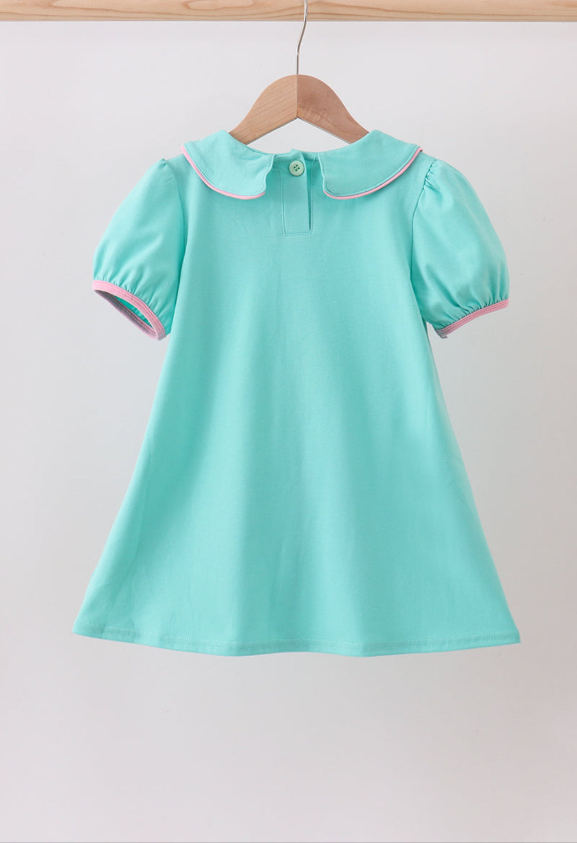 Green Christmas Tree Embroidery Dress