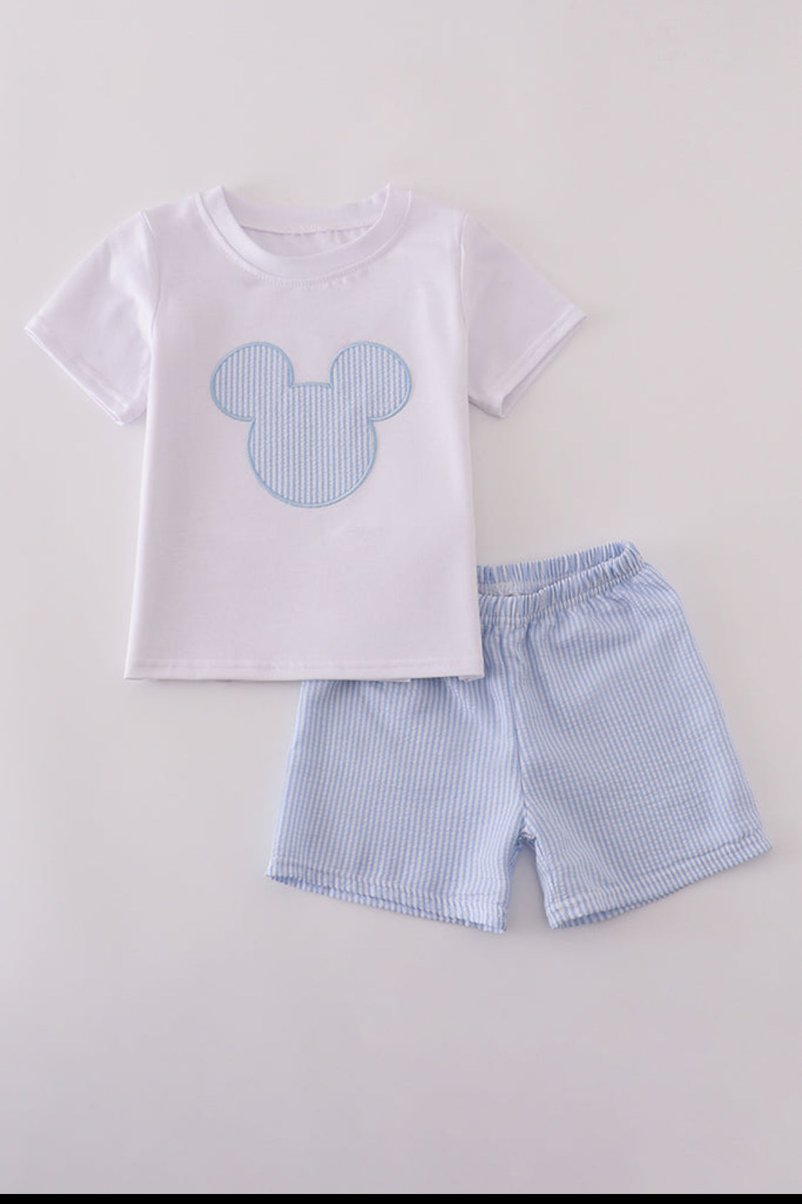 Blue Character Appliqué Boy’s Short Set