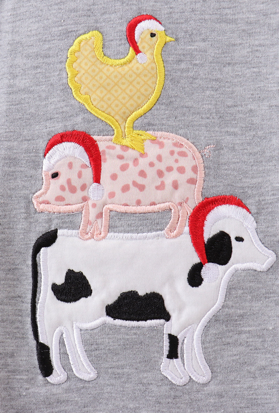 Gray Farm Appliqué Boy’s Romper