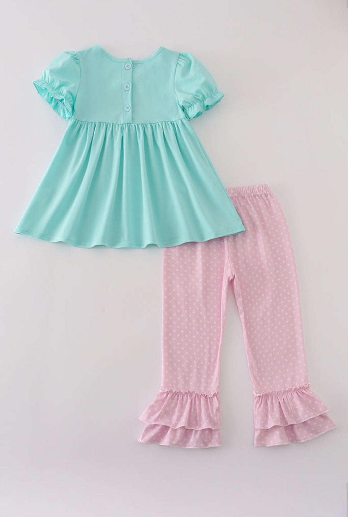 Blue Character Appliqué Girl’s Pant Set