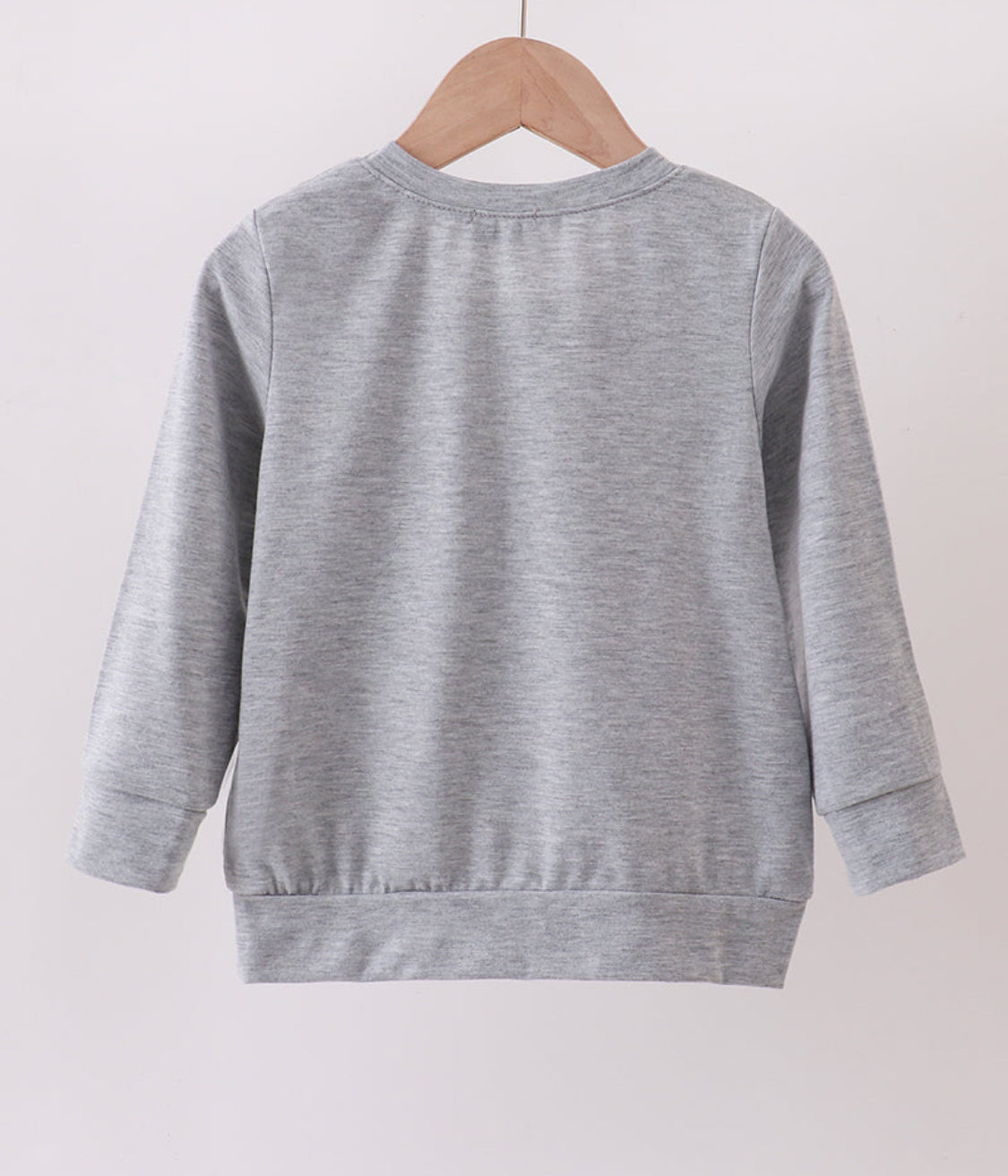 Grey Reindeer Appliqué Boy’s Top