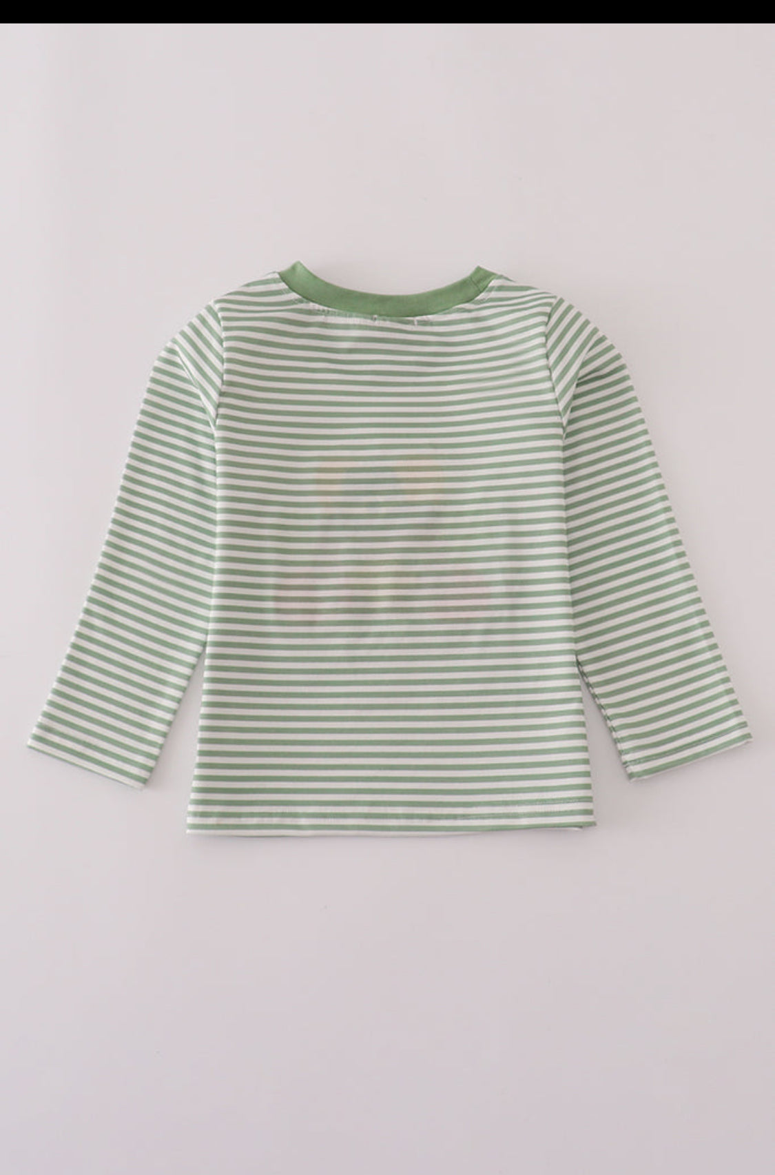 Green Turkey French Knot Stripe Boy’s Top