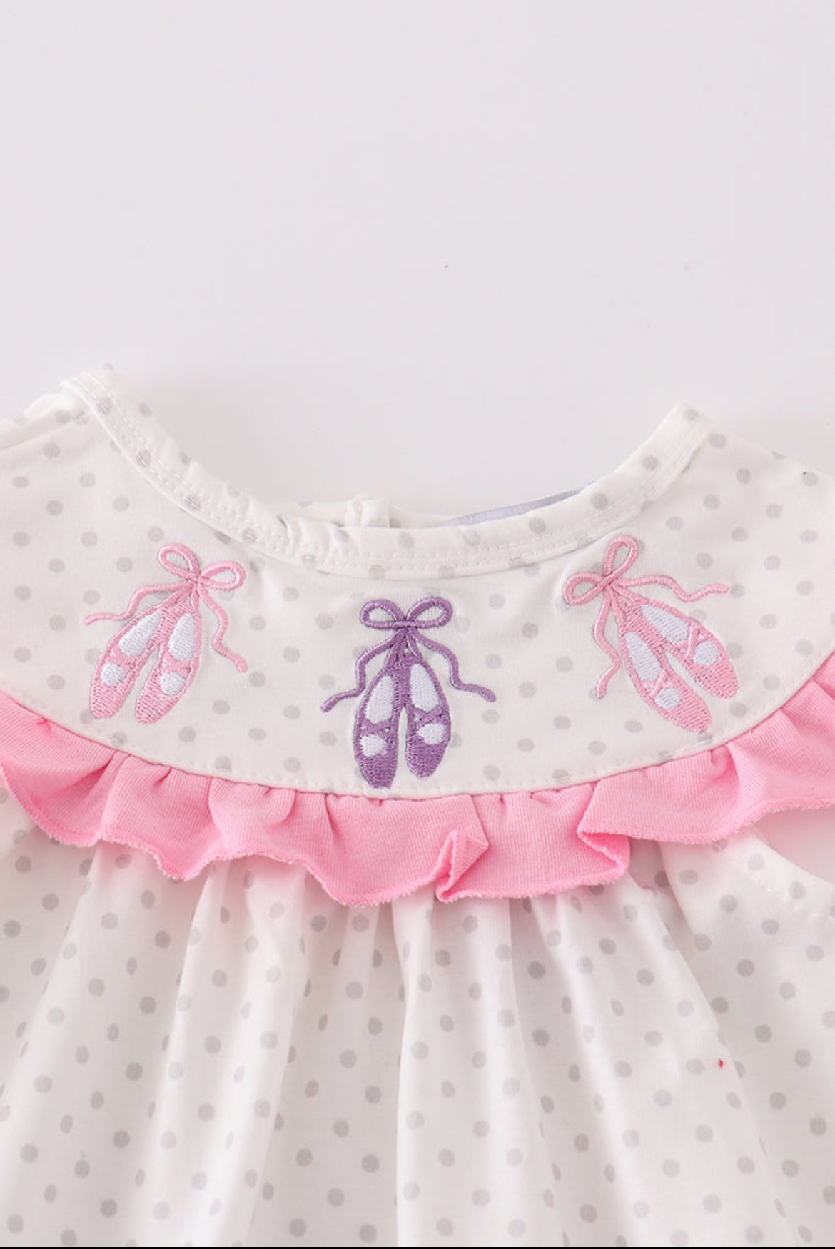 Girl’s Pink Ballet Embroidered Bloomer Set