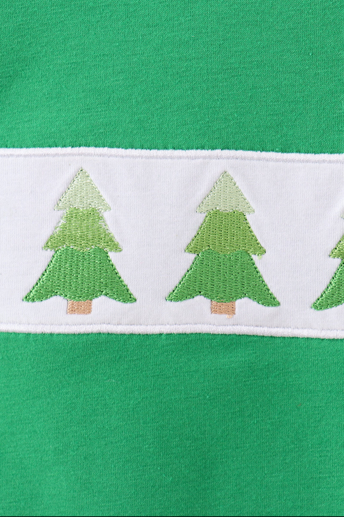 Forest Christmas Tree Embroidery Boy’s Top