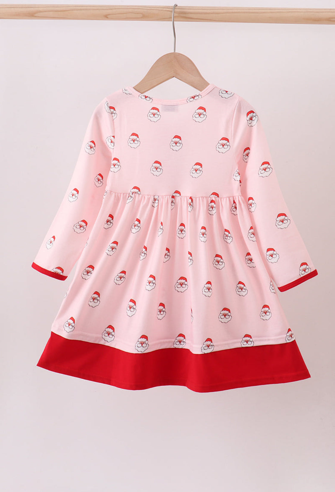 Christmas Santa Claus Print Ruffle Dress