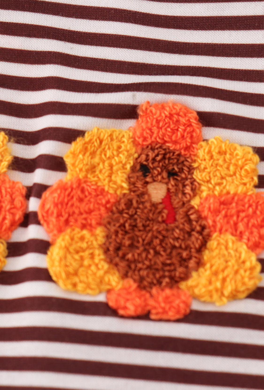 Brown Turkey French Knot Stripe Boy’s Bubble