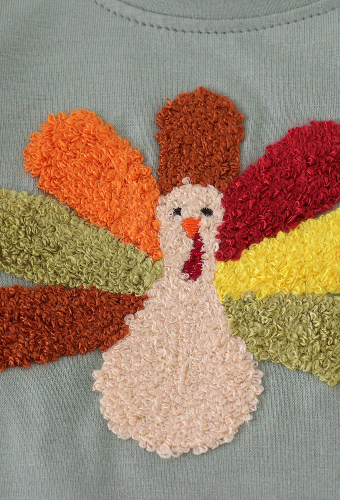 Sage Turkey French Knot Boy’s Bubble