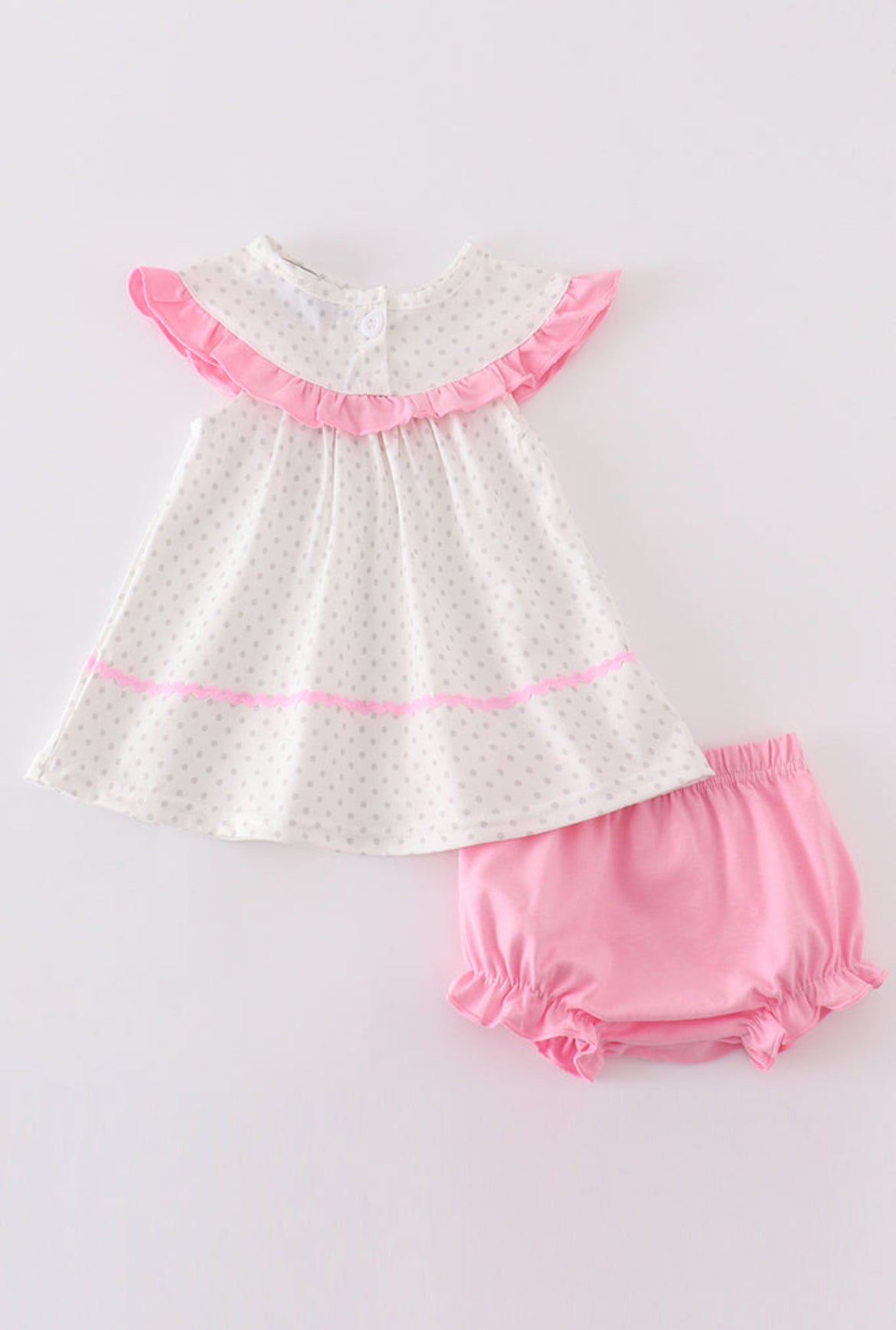 Girl’s Pink Ballet Embroidered Bloomer Set