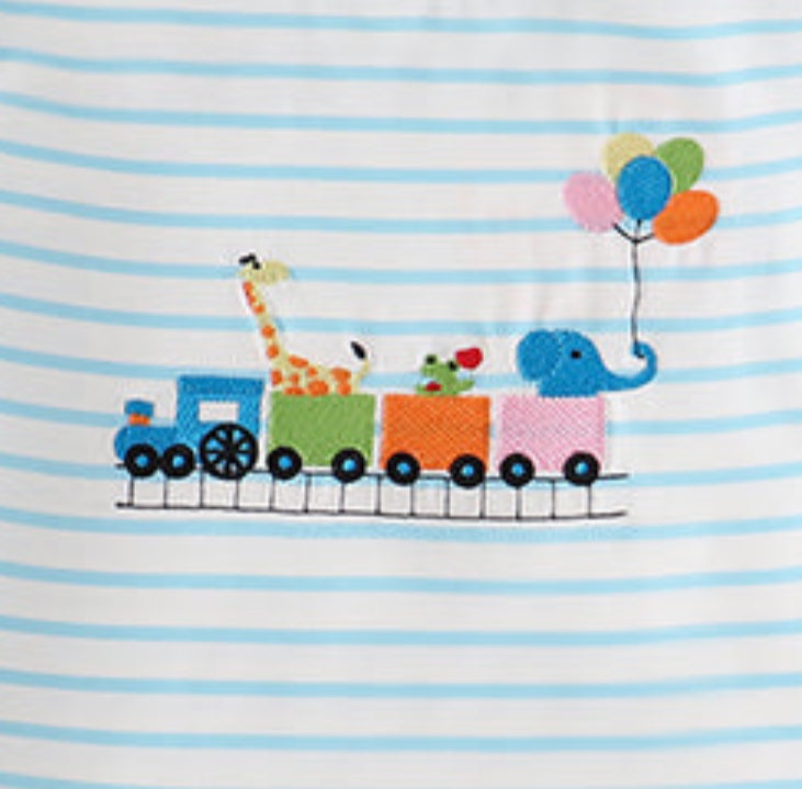 Blue Farm Embroidery Boy Set