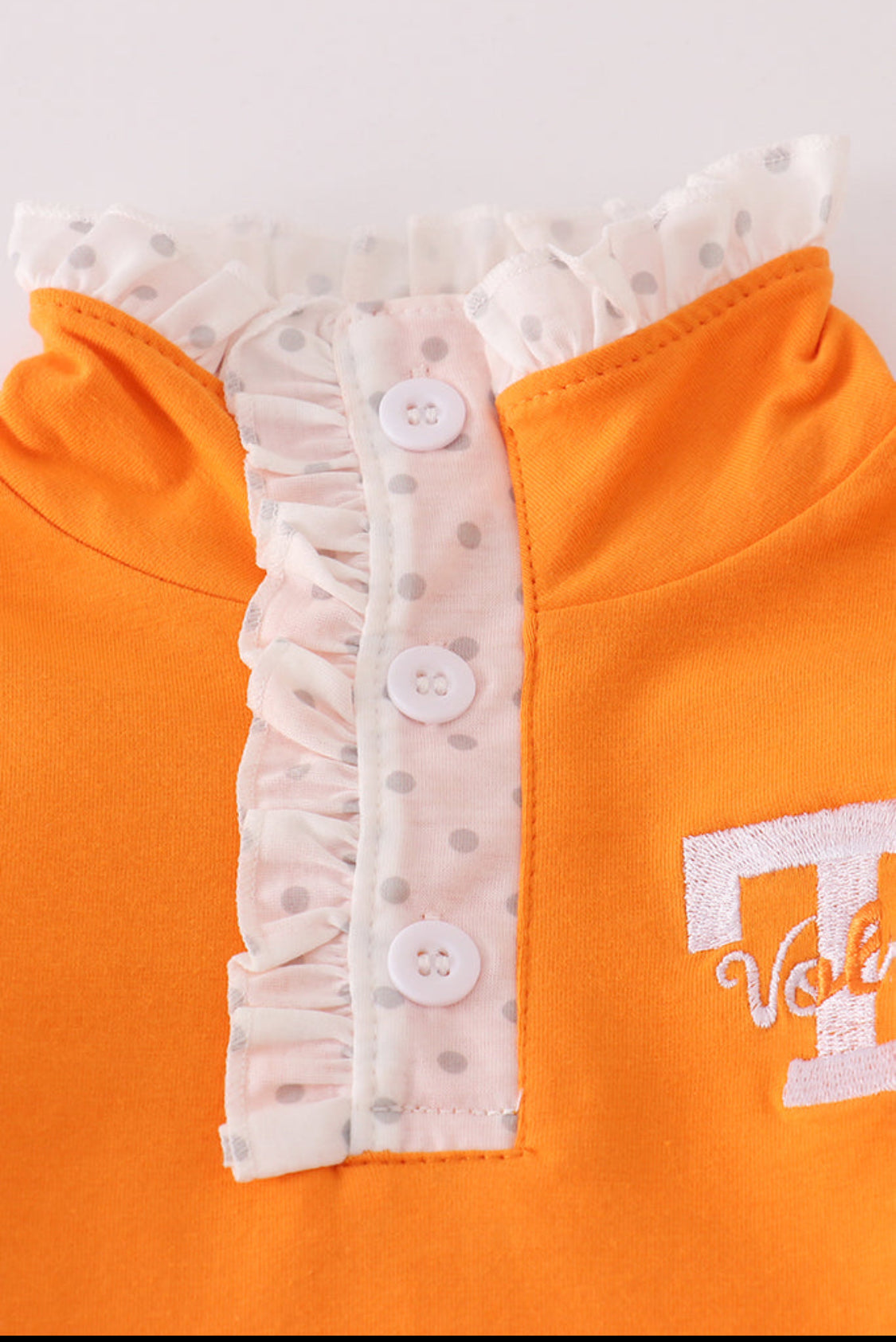 Orange Go Vols Embroidery Ruffle Girl’s Pants Set