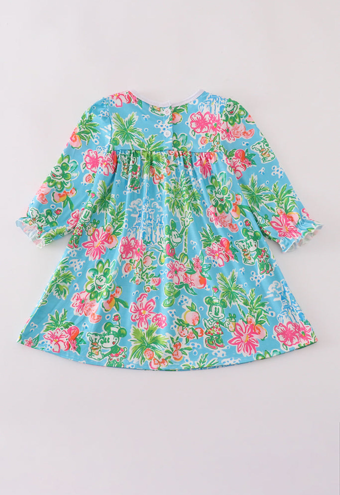 Green Floral Character Appliqué Dress